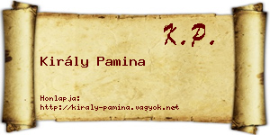 Király Pamina névjegykártya